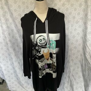 Disney Nightmare Before Christmas Women’s Hooded Sleepshirt Pajama Nightgown